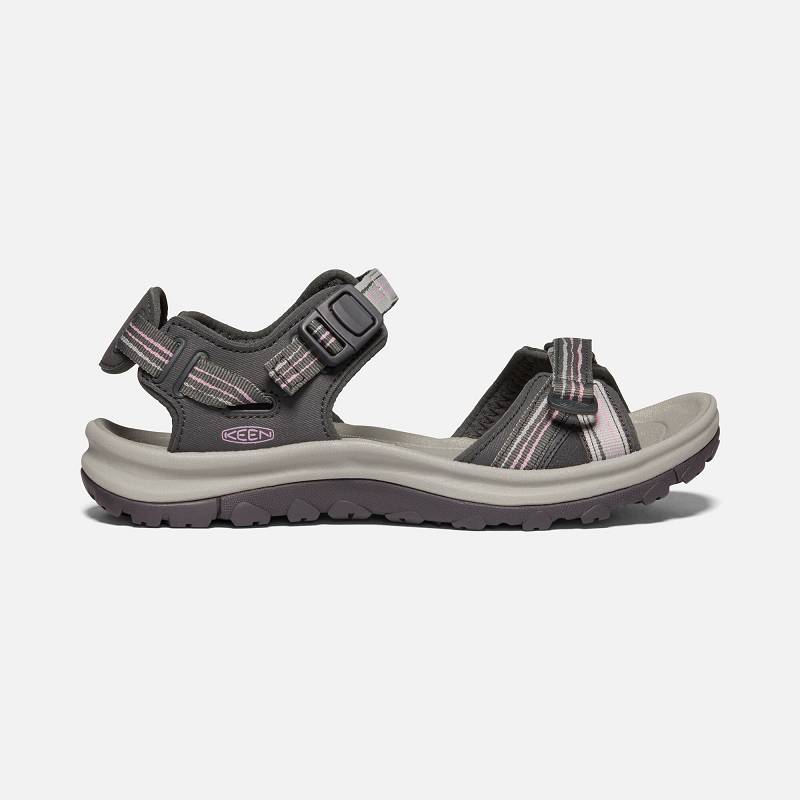 Keen Terradora II Trekkingsandalen Damen DE-29548 Dark Grey/Dawn Pink - Keen Damenschuhe Grau